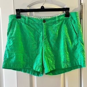 Lime Green Eyelet Short